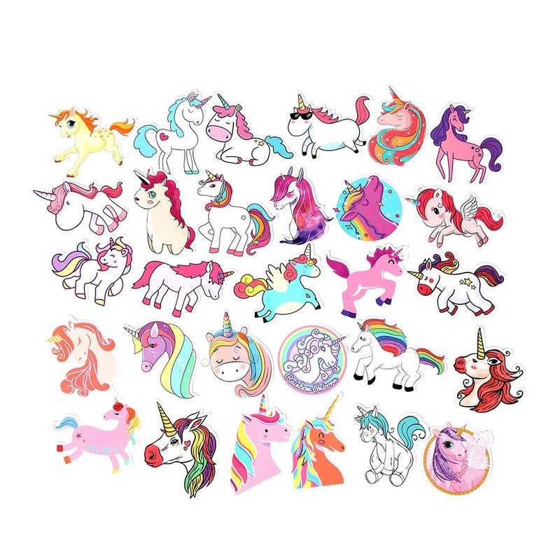 FNGEEN Unicorn Stickers 50pcs, Cute Girls Stickers Pack for Laptop Water Bottle Hydroflask Book Gifts Bag, Vinyl Waterproof Decals Rainbow Unicorn Decoration for Women Teens Luggage Scrapbooking Car - Image 2